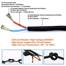 Load image into Gallery viewer, 18 awg 0.75mm² Silicone Electrical Wire 2 Conductors Cores Wire 20ft 18/2 Gauge Soft and Flexible Hook Up Stranded Tinned Copper Wire