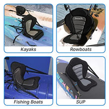 Load image into Gallery viewer, Detachable Universal Paddle-Board Seat - Adjustable Paddle Board Seat, Form-Fitting Design for All Body Sizes, Large & Small, Compatible for Kayaks, Rowboats, Fishing Boats - SereneLife SLSUPST15
