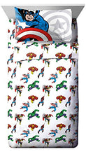 Load image into Gallery viewer, Marvel Avengers Comic Cool Twin Sheet Set - 3 Piece Set Super Soft and Cozy Kid’s Bedding Features Captain America, Spiderman, & Iron Man - Fade Resistant Microfiber Sheets (Official Marvel Product)