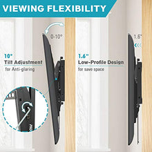 Load image into Gallery viewer, MOUNTUP Tilting TV Wall Mount Bracket for Most 37-70 Inches TVs, TV Mount with 10 Degrees Smooth Tilt, Low Profile TV Wall Mount, Easy Install on 16", 18", 24" Studs Loading Capacity 110 lbs MU0008