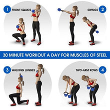 Load image into Gallery viewer, Yes4All Vinyl Coated Kettlebell Weights Set – Great for Full Body Workout and Strength Training – Vinyl Kettlebell 10 lbs