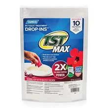 Load image into Gallery viewer, Camco TST Ultra-Concentrated Hibiscus Citrus Scent RV Toilet MAX Treatment Drop-Ins, Formaldehyde Free, Breaks Down Waste And Tissue, Septic Tank Safe, 10-Pack (41603)