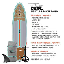 Load image into Gallery viewer, DRIFT 10'8" Inflatable Stand Up Paddle Board, SUP with Accessories | Coiled Leash, Pump, Lightweight Paddle, Fin & Backpack Travel Bag…