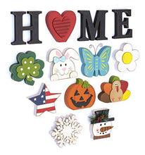 Load image into Gallery viewer, The Lakeside Collection Wooden Decorative Home Signs with Letters, Pumpkin, Turkey, Snowflake - 13 Pc.