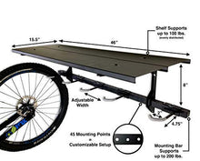 Load image into Gallery viewer, StoreYourBoard Bike Rack + Storage Shelf, Holds 5 Bicycles, Garage Adjustable Bike Wall Mount