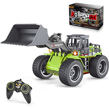 Load image into Gallery viewer, kolegend Remote Control Bulldozer Rc Toy Truck, 1/18 Scale RC Construction Vehicles Metal Front Loader 4WD Truck for Boys Girls Kids with Rechargeable Battery