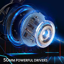 Load image into Gallery viewer, ABKONCORE B581 USB Gaming Headset with 7.1 Surround Sound - PC Headset with Noise-Cancelling Mic, On-Ear Volume & Mute Controls, LED Light - Comfort to Wear Headphone for WFH PC, Laptop