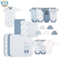 Load image into Gallery viewer, The Peanutshell 23 Piece Essential Layette Gift Set in Blue for Baby Boys, Fits Newborn to 3 Month