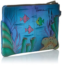 Load image into Gallery viewer, Anna by Anuschka Hand Painted Leather Wristlet Organizer Wallet | Playful Dolphin