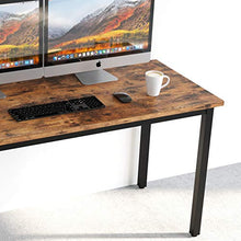 Load image into Gallery viewer, IRONCK Computer Desk, 55" Office Desk with 0.7" Thicker Tabletop, 1.6" Sturdy Metal Frame, Simple Study Writing Table, Industrial Style Gaming Desk Table for Home Office Vintage Brown