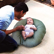 Load image into Gallery viewer, Boppy Preferred Newborn Lounger, Gray Penny Dot