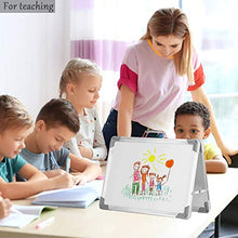 Load image into Gallery viewer, Small Dry Erase White Board,16X12Inches Portable Double-Sided Magnetic Foldable Desktop Whiteboard Easel for Kids&Home,Classroom,Office-White