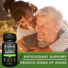 Load image into Gallery viewer, Immune System Booster Antioxidant Supplement, Elderberry Capsule, with Vitamin C, Vitamin D, Zinc, Supports Natural Energy, Memory, and Stress Relief - 60 Capsules