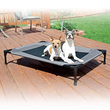 Load image into Gallery viewer, K&H PET PRODUCTS Original Pet Cot Elevated Dog Bed Gray/Black Mesh Large 30 X 42 X 7 Inches