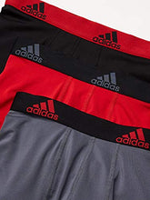 Load image into Gallery viewer, adidas Kids-Boy's Performance Boxer Briefs Underwear (3-Pack), Black/Scarlet/Onix, X-Large
