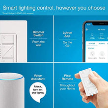 Load image into Gallery viewer, Lutron Caseta Wireless Smart Lighting Dimmer Switch and Remote Kit for Wall & Ceiling Lights, P-PKG1W-WH, White