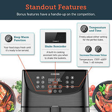Load image into Gallery viewer, COSORI Air Fryer Max XL(100 Recipes) Electric Hot Oven Oilless Cooker LED Touch Digital Screen with 11 Presets, Preheat& Shake Reminder, Nonstick Basket, 1700W, 5.8 QT-Black
