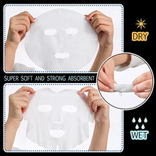 Load image into Gallery viewer, 200 Pieces Pre Cut Facial Mask Paper Sheets White DIY Facial Paper Sheet Natural Spa Skin Care Fiber Paper Non Woven Beauty Face Masks with 60 Pieces Eye Mask Paper for Women Girl Facial Creams Spa