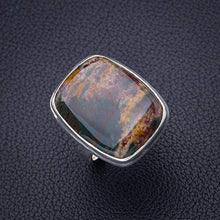 Load image into Gallery viewer, StarGems Natural Blood Stone Handmade 925 Sterling Silver Ring 6.75 D4396