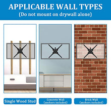 Load image into Gallery viewer, FOZIMOA Full Motion TV Wall Mount Bracket for 28-70 inch Flat Curved TVs, up to 110 lbs and VESA 600x400mm, with Tilt and Swivel Articulating Arms - Single Stud Install