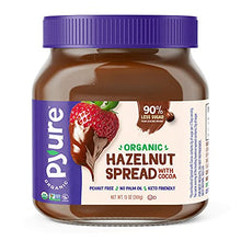 Load image into Gallery viewer, Organic Hazelnut Spread with Cocoa by Pyure | Keto Friendly, No Palm Oil, Vegan, Peanut Free | 90% Less Sugar Than the Market Leading Brand, 13 Oz