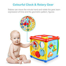 Load image into Gallery viewer, VAJEME Baby Activity Cube, Shape Sorter Blocks Baby Toy 18 Months and Up, Music Learning Toys for Toddlers Infant , Early Educational Puzzle Development Sorting Cube