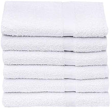 Load image into Gallery viewer, GOLD TEXTILES 24 Pcs (2 Dozen) White 16x27 Inch Cotton Blend Economy Hand Towels Salon/Gym/Hotel Super use Absorbent Best for Kitchen,Janitorial,Home use Towels