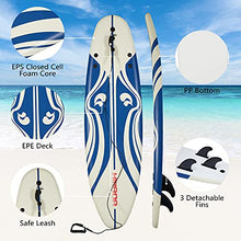 Load image into Gallery viewer, Kintness Surfboard with Eps Core Leash and Fins Bodyboard Longboard for Adults and Kids Outdoor Surfing