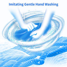 Load image into Gallery viewer, Portable Mini Washing Machine with Foldable Bucket Ultrasonic Vibration Turbine Rotating Folding Washer for Underwear/Underpants/Baby Clothes/Socks