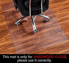 Load image into Gallery viewer, Office Chair Mat, 47"×35"-2mm Thick, Chair Mat for Hardwood Floor, Desk Chair Mat, Floor Protectors for Office Chairs, Office Mat, Office Mats for Rolling Chairs, Only for Hardwood Floor