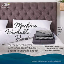 Load image into Gallery viewer, Quility Weighted Blanket with Soft Cover - 30 lbs King Size Heavy Blanket for Adults - Heating & Cooling, Machine Washable - (86" X 92") (Dark Grey and White Pattern)