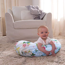 Load image into Gallery viewer, Boppy Original Nursing Pillow and Positioner, Blue Pink Posy, Cotton Blend Fabric with allover fashion