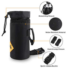 Load image into Gallery viewer, CS Force Bike Water Bottle Holder Bag, Insulated Bicycle Water Bottle Carrier, Waterproof Handlebar Cup Holder Bike Bag Drink Holder Food Snack Storage Bag for Pushchair, Mountain, Road Bikes