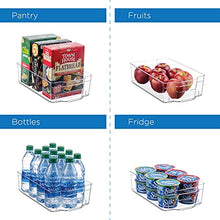 Load image into Gallery viewer, Set Of 10 Refrigerator Organizer Bins - 5 Wide and 5 Narrow Stackable Fridge Organizers for Freezer, Kitchen, Countertops, Cabinets - Clear Plastic Pantry Storage Rack