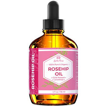 Load image into Gallery viewer, Rosehip Seed Oil by Leven Rose, 100% Pure Organic Unrefined Cold Pressed Anti Aging Rose Hip Moisturizer for Hair Skin & Nails, 4 Fl. oz