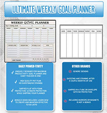 Load image into Gallery viewer, Magnetic Goal Board and Weekly Dry-Erase Calendar for Fridge - Daily Habit Tracker, Planner & Productivity Enhancer - Stain Resistant - Plus Free E-Book -WhiteBoard Organizer