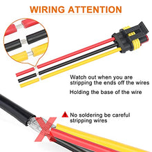 Load image into Gallery viewer, NAOEVO 3 Pin Connector Waterproof, Automotive Electrical Connectors 16 AWG Automotive Wire Male and Female Way for Car Truck Boat and Other Wire Connection, 6 Kits