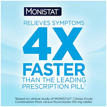 Load image into Gallery viewer, MONISTAT 1-Dose Yeast Infection Treatment For Women, 1 Ovule Insert & External Itch Cream