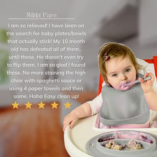 Load image into Gallery viewer, Suction Baby Bowls and Plate Placemats - UpwardBaby Silicone Baby Non Slip Toddler Feeding Set Kids Placemats with Spoons Included - BPA Free