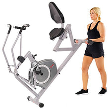 Load image into Gallery viewer, Sunny Health & Fitness Magnetic Recumbent Exercise Bike, 350lb High Weight Capacity, Cross Training, Arm Exercisers, Monitor, Pulse Rate Monitoring | SF-RB4708