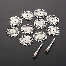 Load image into Gallery viewer, 10Pcs 2500 Grit Radial Bristle Disc Brush Assortment Polisher Mandrel Wood Jewelry Ect-8 Grit +2Pcs Mandrel