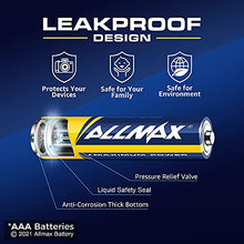 Load image into Gallery viewer, Allmax AAA Maximum Power Alkaline Batteries (100 Count Bulk Pack) – Ultra Long-Lasting Triple A Battery, 10-Year Shelf Life, Leak-Proof, Device Compatible – Powered by EnergyCircle Technology(1.5V)