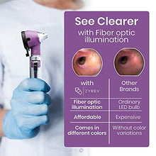 Load image into Gallery viewer, Zyrev ZetaLife Otoscope with Light, Set of Ear Infection Detector with 10 Disposable Ear Otoscope Tips Plus Another 1 Pack of 50 Disposable Specula Tips, Purple