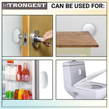 Load image into Gallery viewer, Strongest Wall Door Handle Stopper Set. 7 Pieces of White Silicone Door Knob 1.57", Round Wall Shield Cushion. Wall Protector for Door Handle. Guard Door Bumper Wall Protector Rubber. Self Adhesive