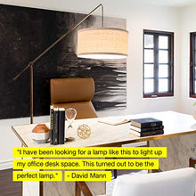 Load image into Gallery viewer, Brightech Hudson 2 - Contemporary Arc Floor Lamp Hangs Over The Couch from Behind - Large, Standing Pendant Light - Mid Century Modern Living Room Lamp - W. LED Bulb - Oil Rubbed Bronze