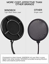 Load image into Gallery viewer, Mic Pop Filter, Professional Metallic Mic Pop Filter Mesh for Blue Yeti and Any Other Mic, ARISEN Dual Layered Microphone Pop Filter, Mic Filter with A Flexible 360° Gooseneck Clip Stabilizing Arm