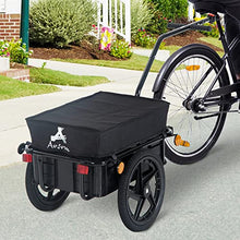 Load image into Gallery viewer, Aosom Double Wheel Internal Frame Enclosed Bicycle Cargo Trailer - Black