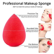 Load image into Gallery viewer, BEAKEY 5 Pcs Makeup Sponge Set, Foundation Blending Beauty Sponge, Flawless for Liquid, Cream, and Powder, Multi-colored Makeup Sponges
