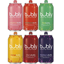 Load image into Gallery viewer, bubly Sparkling Water, 6 Flavor Variety Pack, 12 fl oz Cans (18 Pack)