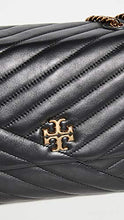 Load image into Gallery viewer, Tory Burch Women's Kira Chevron Convertible Shoulder Bag, Black, One Size